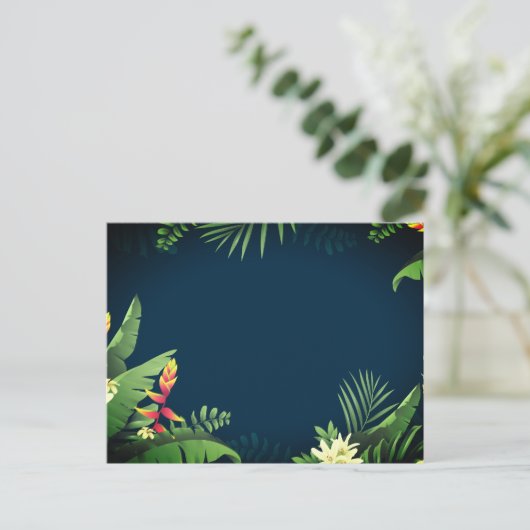 Hawaiian Print Feestdagenkaart (Staand voorkant)