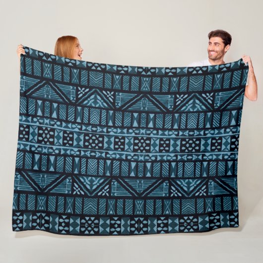 Hawaiian Print Fleece Deken (In situ)