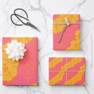 Hawaiian Print ilima lei Inpakpapier Vel