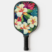 Hawaiian Print Pickleball Paddle (Voorkant)