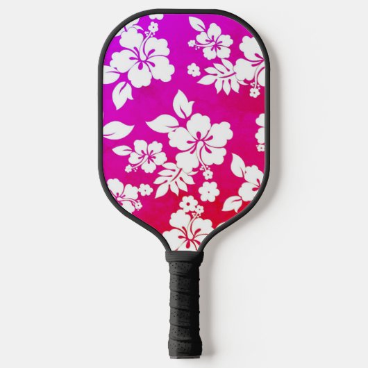Hawaiian Print Pickleball Paddle (Voorkant)