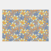 Hawaiian Print plumeria patroon Inpakpapier Vel (Voorkant 3)