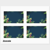 Hawaiian Print Rechthoekige Sticker (Vel)