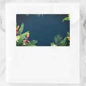 Hawaiian Print Rechthoekige Sticker (Tas)