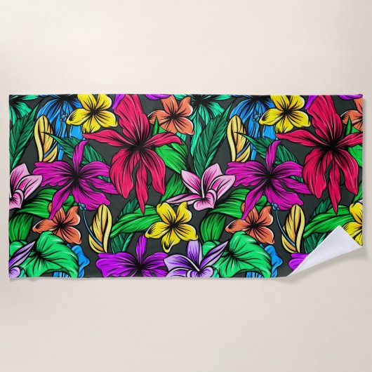 Hawaiian Print Strandlaken (Voorkant)