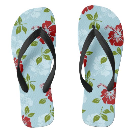 Hawaiian Print Teenslippers (Voetbed)