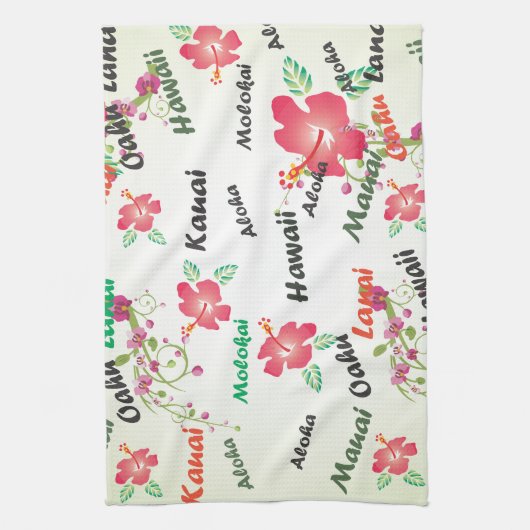 Hawaiian Print Theedoek (Verticaal)