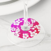 Hawaiian Print Wijnglaslabel (Dichtbij)