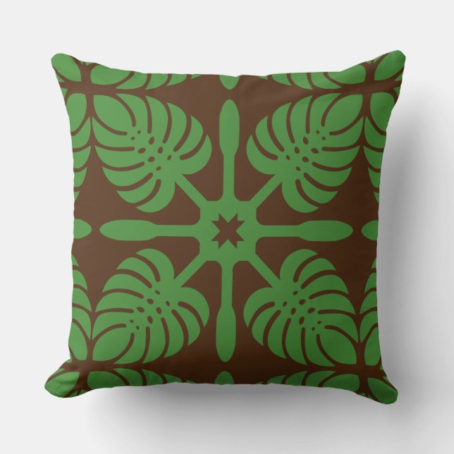 HAWAIIAN QUILT COUSSIN - Monstera (Recto)