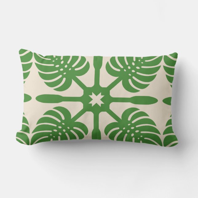 HAWAIIAN QUILT COUSSIN - Monstera (Recto)