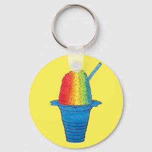 Hawaiian Rainbow Shave Ice Frozen Dessert Hawaii Sleutelhanger