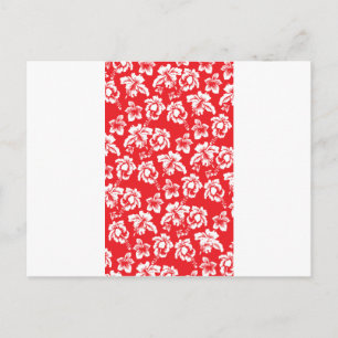 Hawaiian Red Flowers Briefkaart