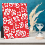 Hawaiian Red Flowers Fotoplaat (Zijkant)
