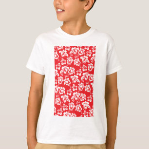 Hawaiian Red Flowers T-shirt