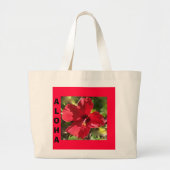 Hawaiian Red Hibiscus totebag Grote Tote Bag (Voorkant)