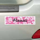 Hawaiian roze ventilator bumpersticker (Op auto)
