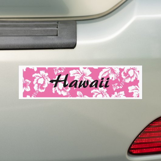Hawaiian roze ventilator bumpersticker (Op auto)