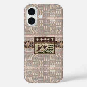 Hawaiian Sailing Canoe en Tapa telefoonhoesje iPhone 16 Hoesje