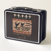 Hawaiian Sailing Canoe Retro Lunch Box (Achterkant)