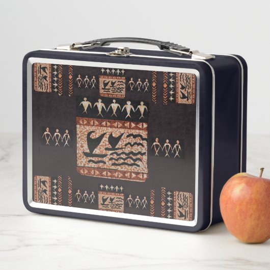 Hawaiian Sailing Canoe Retro Lunch Box (In situ)