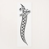 Hawaiian - Samoan - Polynesiaans Tribisch Zwart On Yogamat (Achterkant)