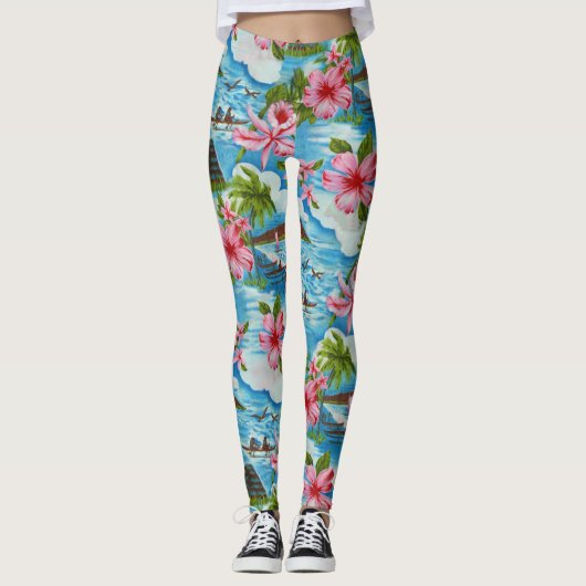 Hawaiian Scenes Leggings (Voorkant)