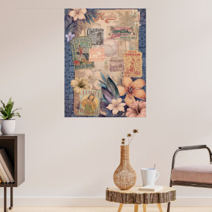  Hawaiian Scrapbook: Reizen Hawaii Poster