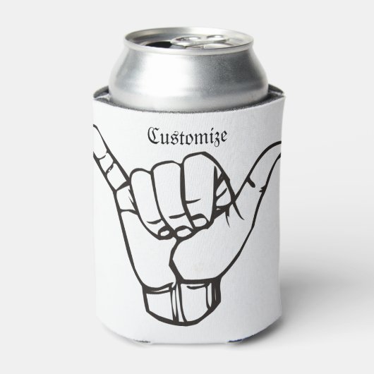 Hawaiian Shaka Brah Wave Thunder_Cove Blikjeskoeler (Blikje Voorkant)