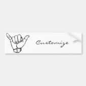 Hawaiian Shaka Brah Wave Thunder_Cove Bumpersticker (Voorkant)