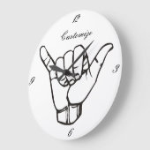 Hawaiian Shaka Brah Wave Thunder_Cove Grote Klok (Hoek)