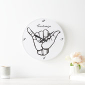 Hawaiian Shaka Brah Wave Thunder_Cove Grote Klok (Huis)