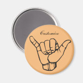 Hawaiian Shaka Brah Wave Thunder_Cove Magneet (Voorkant / Achterkant)