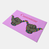 Hawaiian Shaka Psychedelic Thunder_Cove Deurmat (Schuin)