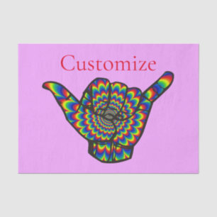 Hawaiian Shaka Psychedelic Thunder_Cove Tissuepapier