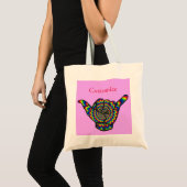 Hawaiian Shaka Psychedelic Thunder_Cove Tote Bag (Voorkant (product))