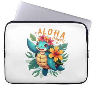 Hawaiian-Shirt Aloha Hawaii Zee Schildpad Meisje V Laptop Sleeve
