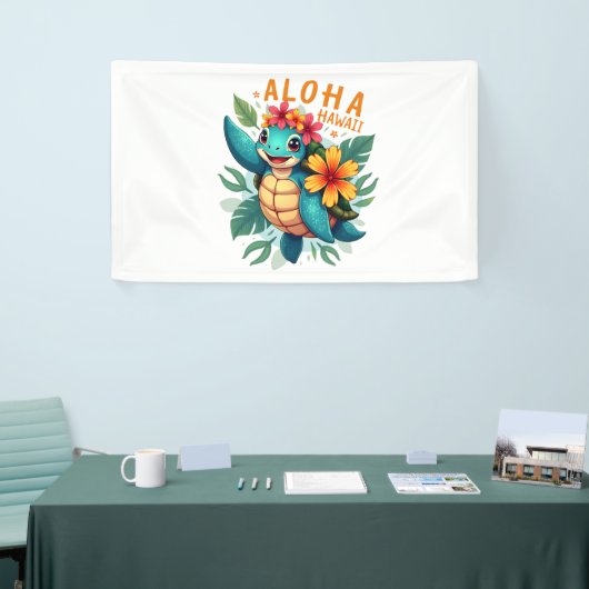 Hawaiian-Shirt Aloha Hawaii Zee Schildpad Meisje V Spandoek (Beurs)