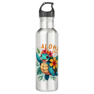 Hawaiian-Shirt Aloha Hawaii Zee Schildpad Meisje V Waterfles