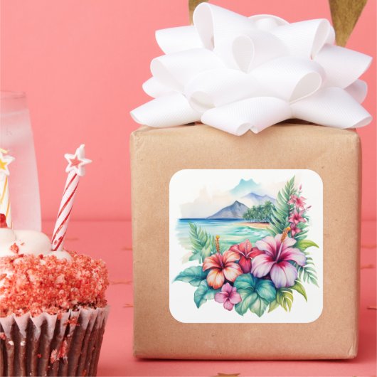 Hawaiian Sticker (Feest)