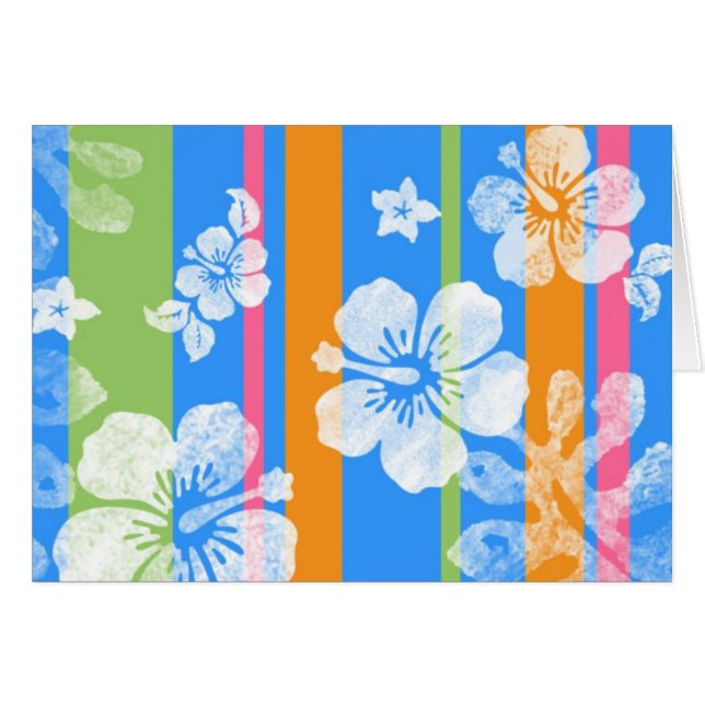 Hawaiian Stripes-kaart, wit binnenin (Voorkant Horizontaal)