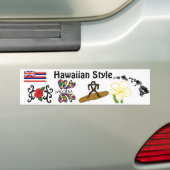 Hawaiian Style bumper sticker (Op auto)