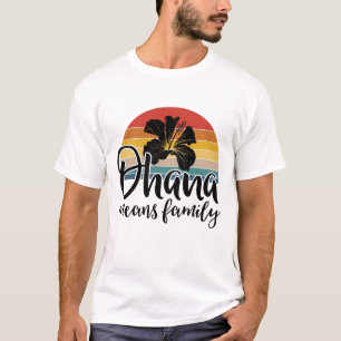 Hawaiian Summer Vacation Ohana Flower Meent Family T-shirt