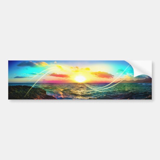 Hawaiian Sunrise Bumpersticker (Voorkant)