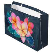 Hawaiian Sunrise Plumeria Grand sac cadeau (Dos Angle)