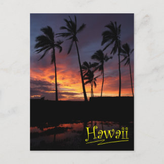 Hawaiian Sunset at Place of Refuge Briefkaart