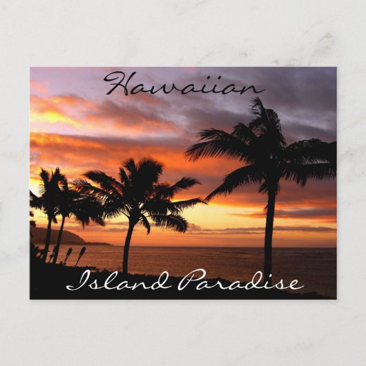 Hawaiian Sunset Briefkaart (Voorkant)