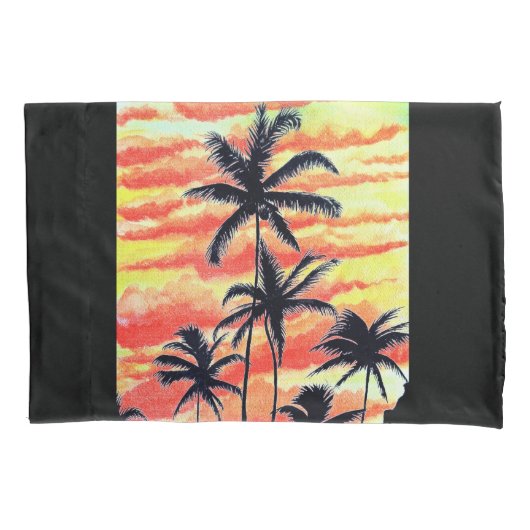 Hawaiian Sunset Coco Palms Kussensloop (Voorkant-Links)