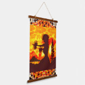 Hawaiian Sunset Hula Palms Hangend Wandkleed (Gebogen)
