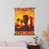 Hawaiian Sunset Hula Palms Hangend Wandkleed (Slaapkamer)