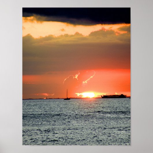 Hawaiian Sunset Poster (Voorkant)